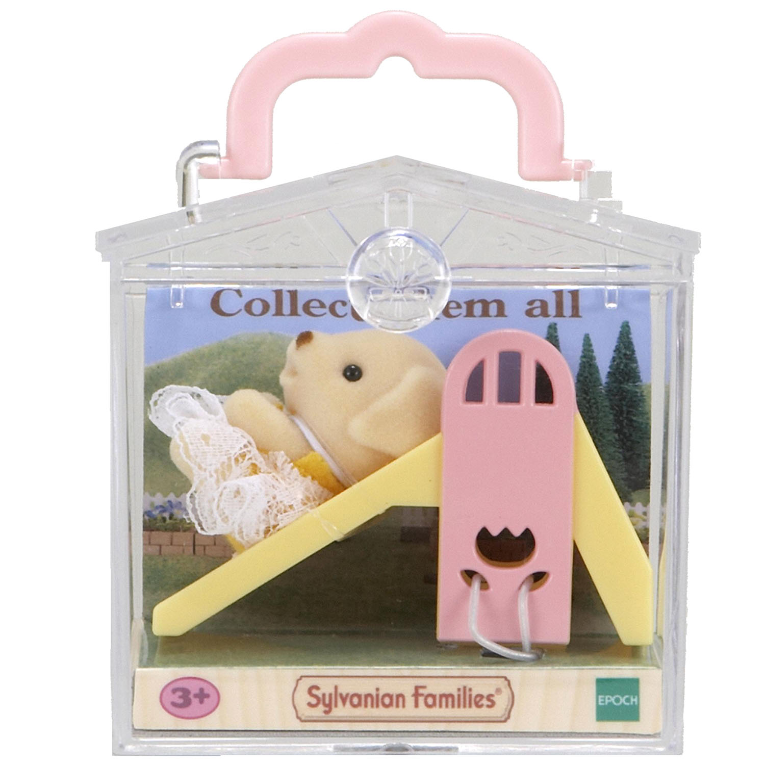 Sylvanian Families. Младенец в пластиковом сундучке - Собачка на горке  